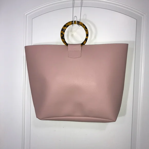 Vince Camuto Large PVC Pink Tote. 19 x 13 - Picture 2 of 9